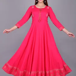 KALINI Women Peach-Coloured Yoke Design Cold-Shoulder Sleeves Anarkali Kurta-picture-15