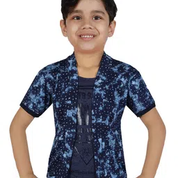 BAESD Boys Typography Printed Cotton T-shirt Attached With Jacket-picture-55