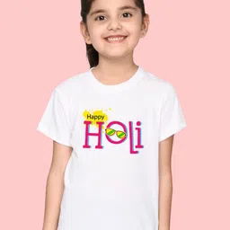 NUSYL Girls Holi Printed Round Neck T-shirt-picture-16