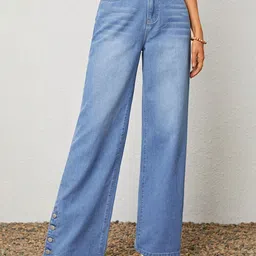 Stylecast X Kotty Women Straight Fit High-Rise Heavy Fade Stretchable Jeans-picture-29