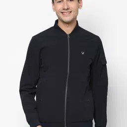 Allen Solly Men Navy Blue Solid Sporty Jacket-picture-11