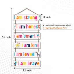 vibecrafts Decorative Multicolour Engineered Wood Wall Hanging Quotes image 5