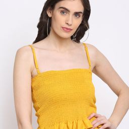 NEUDIS Woman Smocked Tube Crop Top-picture-1