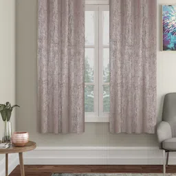 SOKNACK Brown & White 2 Pieces Black Out Window Curtains-picture-33