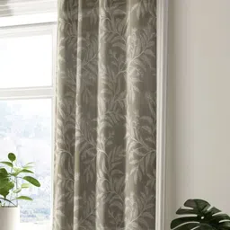 BIANCA Beige Floral Printed Jacquard Blackout Window Curtain-picture-19
