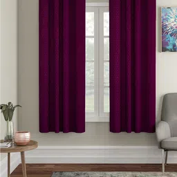 Aura Violet 2 Pieces Regular Window Curtain-picture-8