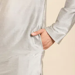 KISAH Men Brown & Grey Printed Sherwani Set image 4