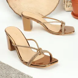 ICONICS Embellished Open Toe Block Heels-picture-38