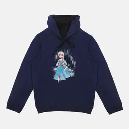 Disney by Wear Your Mind Girls Navy Blue Frozen Printed Sweatshirt-picture-18