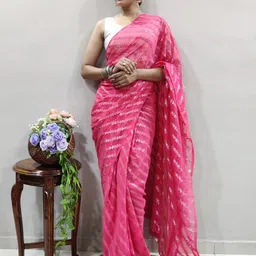 KALINI Striped Pure Georgette Ready to Wear Saree-picture-36