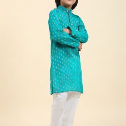 Pro-Ethic STYLE DEVELOPER Boys Ethnic Motifs Woven Design Straight Kurta With Pyjamas-picture-28
