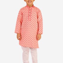 Pro-Ethic STYLE DEVELOPER Boys Ethnic Motifs Printed Pure Cotton Kurta with Churidar-picture-29