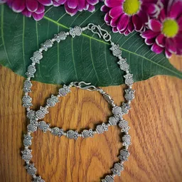 Digital Dress Room Women Oxidised Silver Anklets Owl Anklet-picture-30