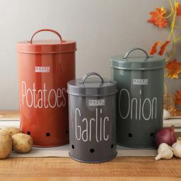 hazel Galvanized Steel Multicolour Airtight Container (Set of 3 )-picture-25