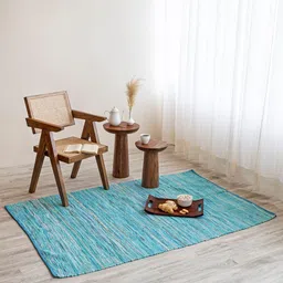 HOMEMONDE Blue Striped Reversible Carpet-picture-25