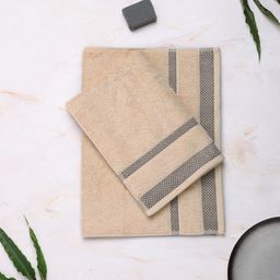 SPACES Set of 2 Yellow  Solid Cotton 600 GSM Hand Towels-picture-21