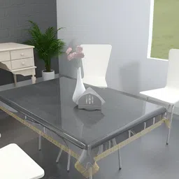 MONKDECOR Transparent 4 Seater Rectangle Waterproof Table Cover-picture-32