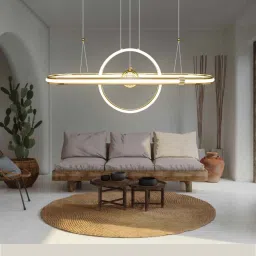 smartway lighting Sarra LED Smart Voice Assist Chandelier Metal in White image 1