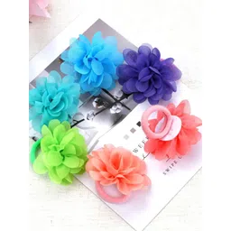 LYTIX Girls Set Of 12 Flower Ponytail Holders-picture-39
