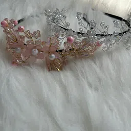 CHRONEX Set Of 2 Crystal Beaded Hairband-picture-17