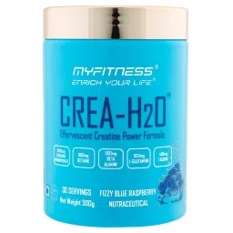 myfitness ® enrich your life MYFITNESS ® CREA-H2O Creatine Monohydrate 30 Servings| 3000mg Creatine Monohydrate|600mg Betaine|500mg Beta Alanine|500mg L-Glutamine|600mg Electrolyte Blend| 300gms image 1