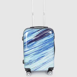 Teakwood Leathers Linear Printed Hard Cabin Trolley Bag 32.2 L image 3