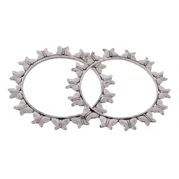 Silvermerc Designs Set of 2 Oxidised Silver-Plated Butterfly Design Bangles-picture-20