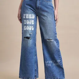 The Roadster Lifestyle Co Pure Cotton Wide-Leg Jeans-picture-17
