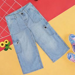 Pantaloons Junior Girls Straight Fit Clean Look Heavy Fade Stretchable Jeans-picture-43