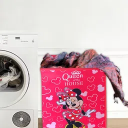 Kuber Industries Pink & White Printed Foldable Laundry Bag-picture-23