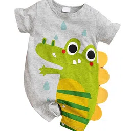 StyleCast Grey Infants Boys Printed Cotton Rompers-image-35