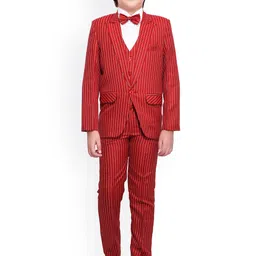 BAESD Boys 4-Pcs Single-breasted Party Suit Set image 1