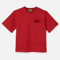 United Colors of Benetton Boys Round Neck Pure Cotton Boxy T-shirt-picture-29