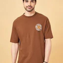 People Men Typography Printed Applique Boxy T-shirt-image-85