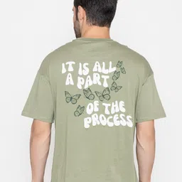 TITTLI Typography Printed Drop-Shoulder Sleeves Pure Cotton Oversized T-shirt-picture-16