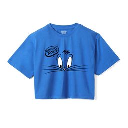 Wear Your Mind Girls Bugs Bunny Printed Crop Boxy -Fit Pure Cotton T-Shirt-picture-20