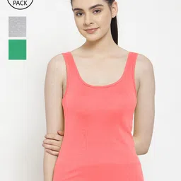 Friskers Women Pack Of 3 Cotton Tank Tops-picture-34