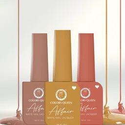 Colors Queen Set of 3 Affair Long Lasting & Chip-Resistant Matte Nail Lacquer - 13 ml each-picture-44