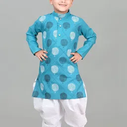 BAESD Boys Printed Mandarin Collar Straight Kurta with Patiala-picture-22