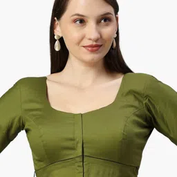 DUMMY SHAPE Round Neck Saree Blouse-picture-15