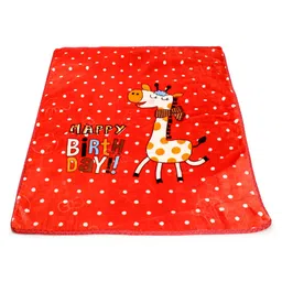 Butterthief Kids Red & Yellow Mink Mild Winter 300 GSM Double Layer Single Bed Blanket-image-4