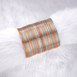 Peora Set of 36 Rose Gold & Silver-Plated Metal Bangles-picture-14