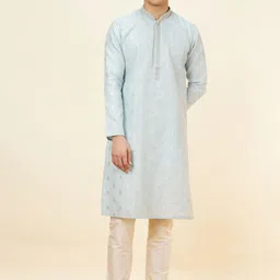Manyavar Woven Design Kurta with Pyjamas-picture-41