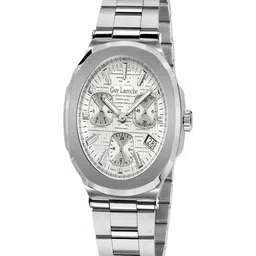 Guy Laroche Men Embellished Dial & Bracelet Style Straps Analogue Watch GLWGG0000310-image-2