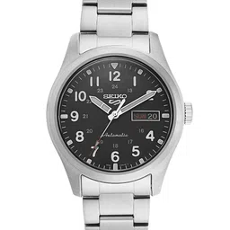 SEIKO Men Black Dial & Silver Toned Stainless Steel Bracelet Style Straps Analogue Watch SRPG27K1-picture-27
