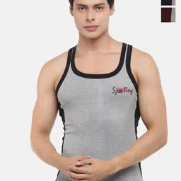Dollar Bigboss Pack Of 3 Cotton Sleeveless Innerwear Vests-picture-25