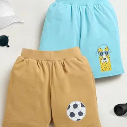 ZIP ZAP ZOOP Pack Of 2 Boys Pure Cotton Shorts-picture-12