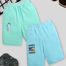 ZIP ZAP ZOOP Pack Of 2 Boys Pure Cotton Shorts-picture-15