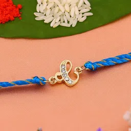 Estele Gold-Plated Crystal-Studded Rakhi image 1