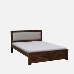 woodsworth from pepperfry Segur Sheesham Wood Queen Size Bed In Provincial Teak Finish image 5